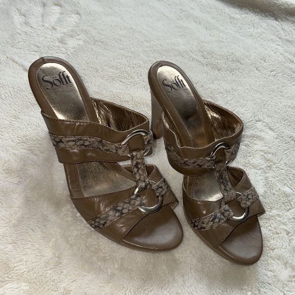 Söfft Calvados Snakeskin Sandals – Size 10 | Leather Elegance | Glam & Comfort | - Picture 1 of 6